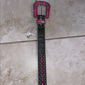 Cowboy rhinestone studded belt
